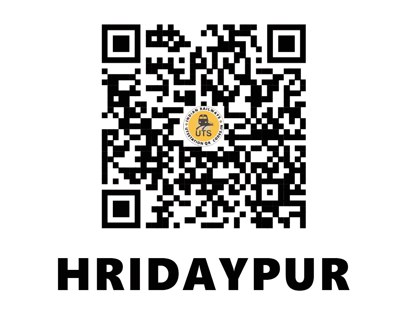 UTS QR Code for HRIDAYPUR - HHR - ER (WEST BENGAL)